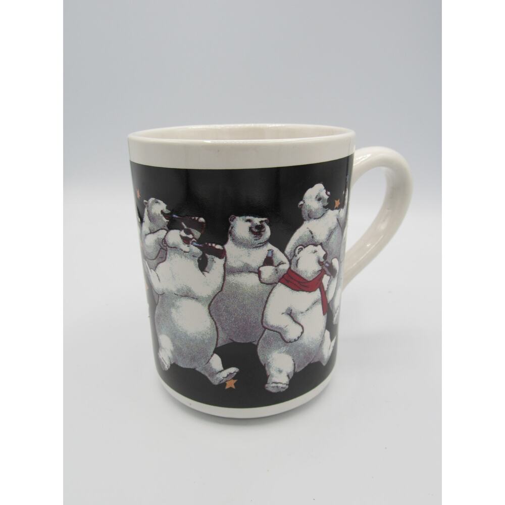 Coca-Cola Gibson Collector's Coffee Mug Cup Vintage 1999 Polar Bears 12 oz White